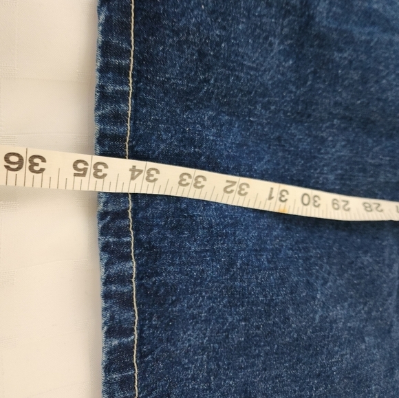 Sunshine Apparel Patriotic Dark Wash Blue Denim Overall Women's Dress Size M - Picture 5 of 5